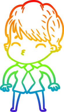 Gökkuşağı gradyan çizgi çizimi Bir insan tarafından çizilmiş bir çizgi kadın