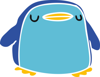 Bir insan tarafından çizilmiş sevimli bir penguen resmi.