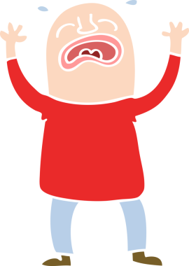 Bir insan tarafından çizilmiş karalama ağlayan adam.