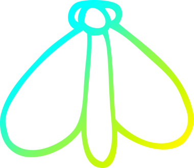 Bir insan tarafından çizilen güve çizgi filminin soğuk gradyan çizimi