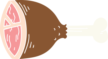 Bir insan tarafından çizilmiş garip bir et kemiği.