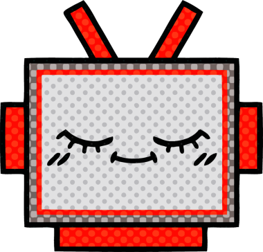 Bir insan tarafından çizilmiş robot kafanın çizgi romanı.