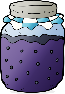 bir insan tarafından çizilmiş reçel kavanozu.