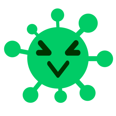 Bir insan tarafından çizilmiş sinirli kuş virüsü.