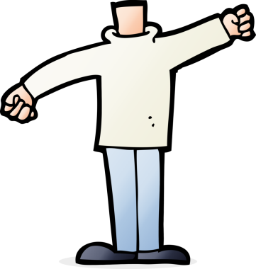 bir insan tarafından çizilmiş, kolları sallayan karikatür gövdesi (karikatürleri karıştır ve eşleştir veya kendi fotoğraflarını ekle)