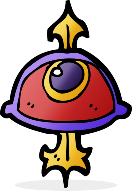 bir insan tarafından çizilmiş çizgi film göz sembolü