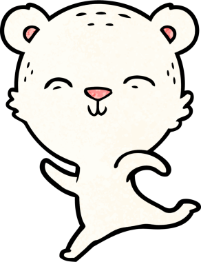 Bir insan tarafından çizilmiş kutup ayısı karikatürü