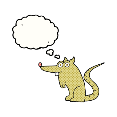 Bir insan tarafından çizilmiş serbest çizim baloncuk fare.