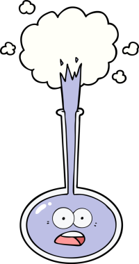 Bir insan tarafından çizilmiş bir çizgi film kazası.