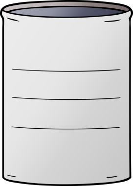 Bir insan tarafından çizilmiş karikatür yağı varili.