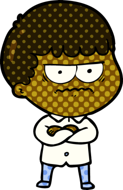 Bir insan tarafından çizilmiş el çizimi karikatür