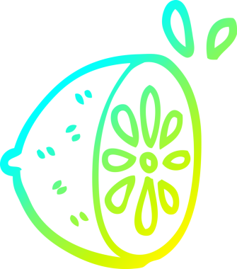 Bir insan tarafından çizilmiş limon meyvesinin soğuk çizgi çizimi