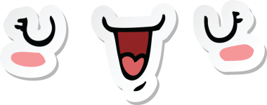 Bir insan tarafından çizilmiş şirin bir mutlu yüz karikatürü.