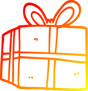 Bir insan tarafından çizilmiş bir çizgi filmin sıcak gradyan çizimi