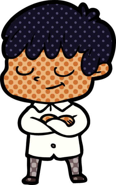 Bir insan tarafından çizilmiş mutlu çocuk çizgi filmi.