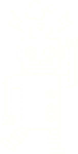 Bir insan tarafından çizilen robot tebeşiri.