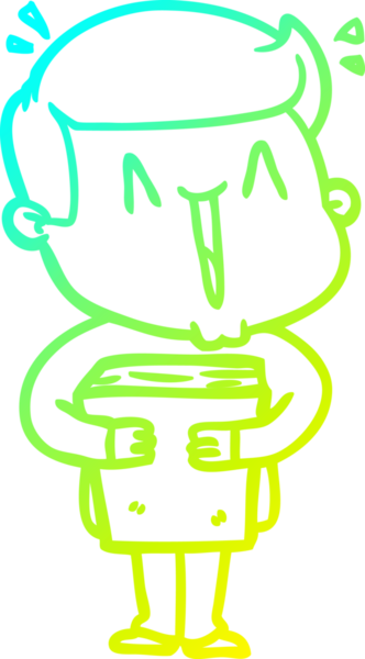 Bir insan tarafından çizilmiş, heyecanlı bir çizgi film çizimi.