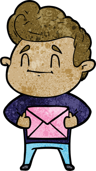 Bir insan tarafından çizilmiş mutlu çizgi film adamı.