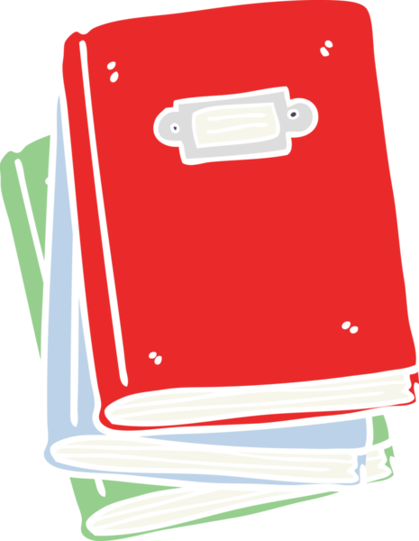 Bir insan tarafından çizilen kitabın düz renk çizimi