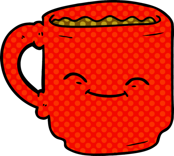 bir insan tarafından çizilmiş kahve fincanı.