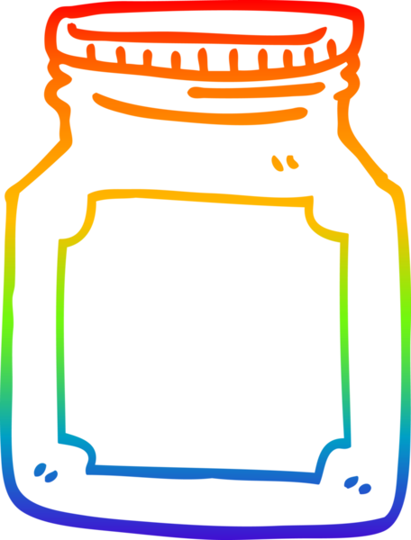 Bir insan tarafından çizilmiş bir karikatür depolama kavanozunun çizimi