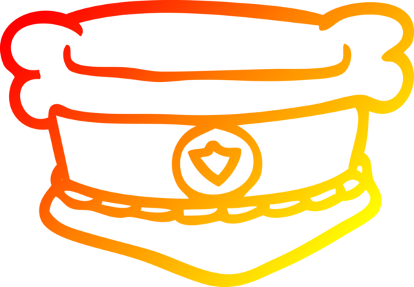 Bir insan tarafından çizilmiş çizgi film karakteri itfaiye şeflerinin sıcak çizgi çizimi.