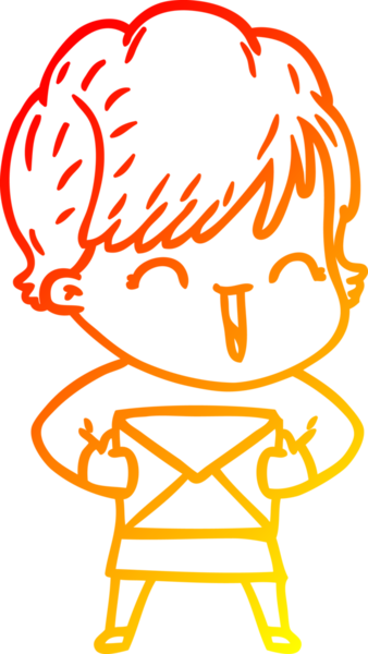 Bir insan tarafından çizilmiş gülen bir karikatür çizimi.