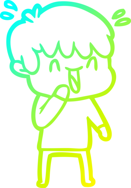 Bir insan tarafından çizilmiş gülen bir çizgi film karakteri çizimi.