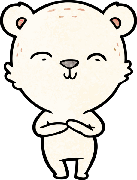 Bir insan tarafından çizilmiş mutlu çizgi film ayısı.