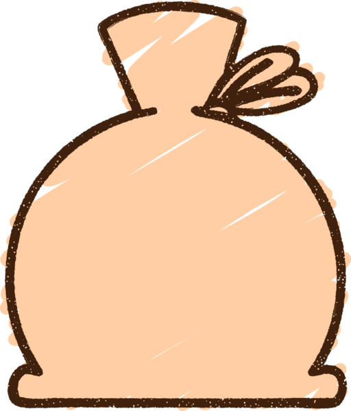 Bir insan tarafından çizilmiş çuval tebeşiri