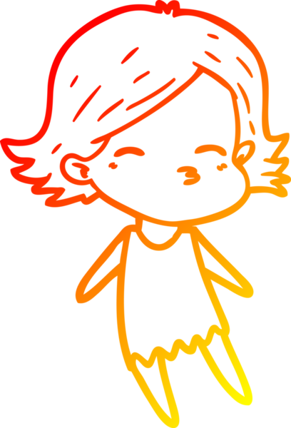 Bir insan tarafından çizilmiş bir karikatür kadın çizimi