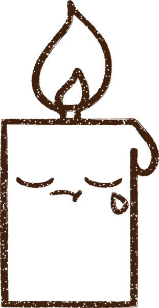 Ağlayan Mum Kömürü Bir insan tarafından çizilmiş