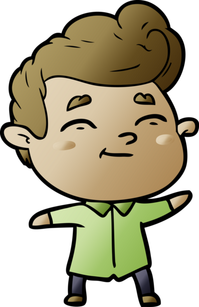 Bir insan tarafından çizilmiş mutlu çizgi film adamı.