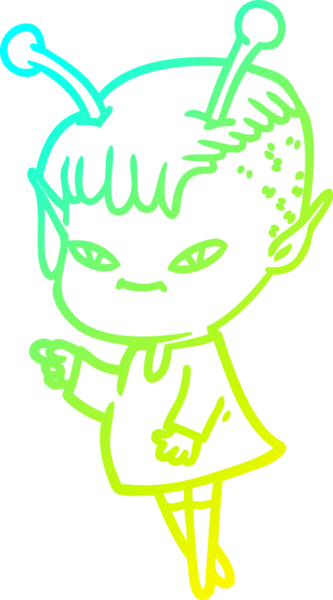 Bir insan tarafından çizilmiş, soğuk bir çizgi roman çizimi.