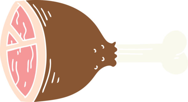 Bir insan tarafından çizilmiş garip bir et kemiği.