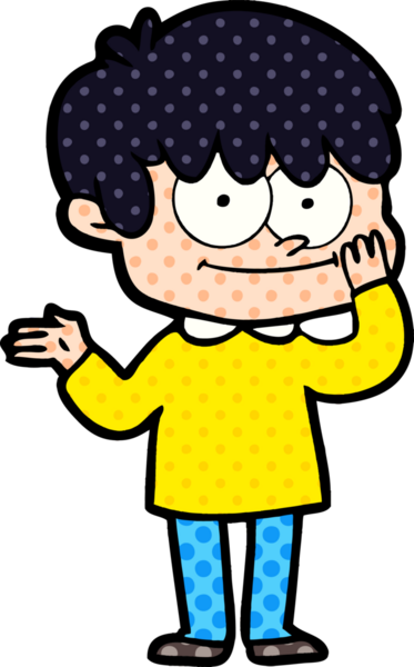 Bir insan tarafından çizilmiş mutlu çizgi film adamı.