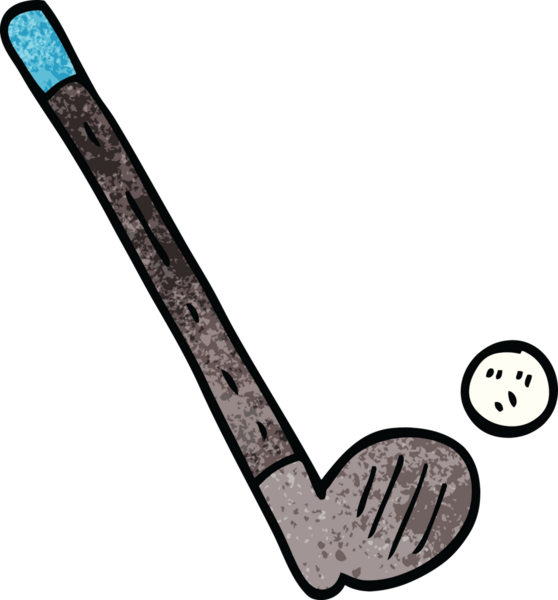 Bir insan tarafından çizilmiş karalama golf sopası.