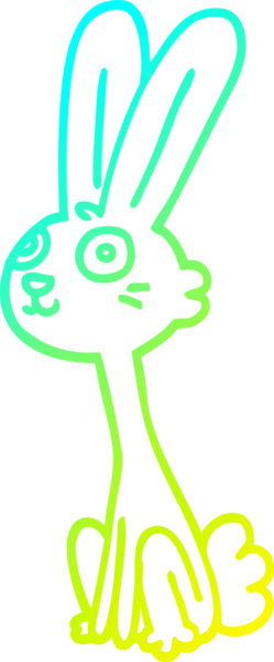 Bir insan tarafından çizilmiş bir çizgi film tavşanı çizimi