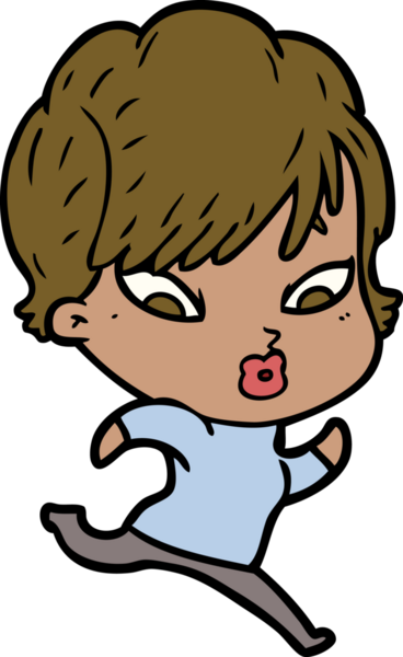 Bir insan tarafından çizilmiş karikatür kadın.