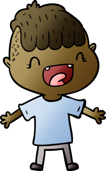 Bir insan tarafından çizilmiş mutlu çocuk çizgi filmi.