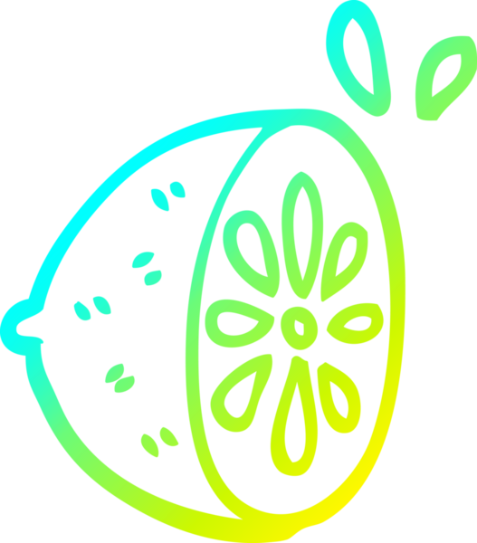 Bir insan tarafından çizilmiş limon meyvesinin soğuk çizgi çizimi