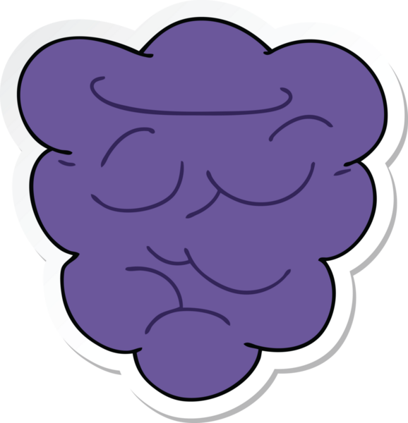 Bir insan tarafından çizilmiş garip bir el çıkartması.