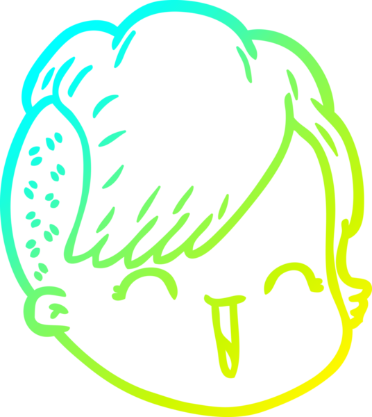 Bir insan tarafından çizilmiş bir karikatür kadın yüzü.