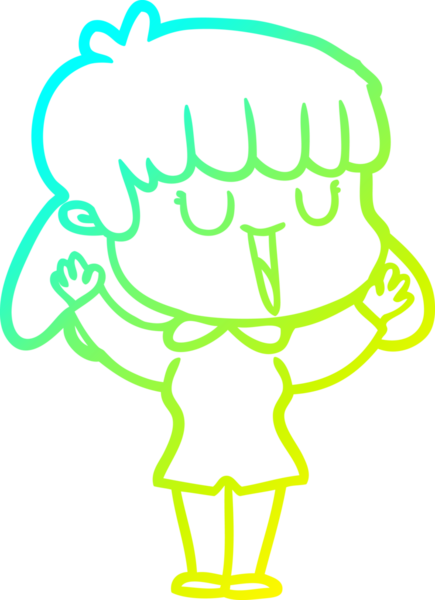 Bir insan tarafından çizilmiş bir karikatür kadın çizimi.