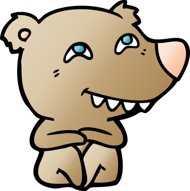 Bir insan tarafından çizilmiş bir çizgi film karakteri.