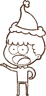 Bir insan tarafından çizilmiş Noel Adamı Kömürü