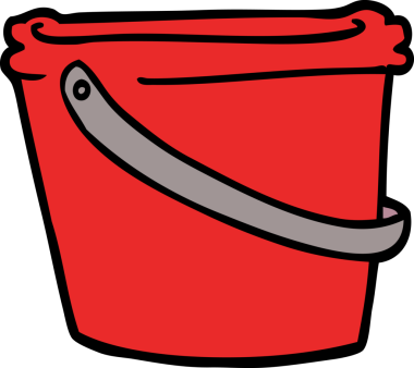 Bir insan tarafından çizilmiş karalama kovası.