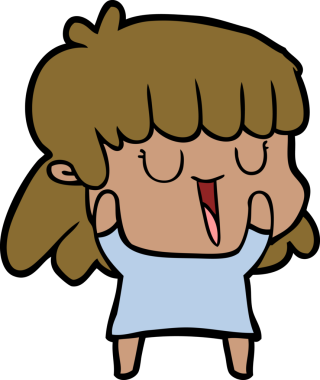 Bir insan tarafından çizilmiş karikatür kadın.