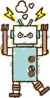 Bir insan tarafından çizilen robot tebeşiri.