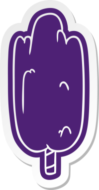 Bir insan tarafından çizilmiş tek bir yeşil ağaç.